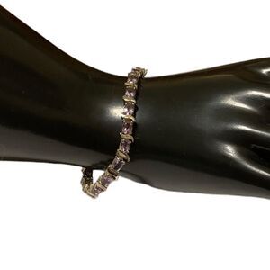 Sterling Silver Amethyst Tennis Bracelet
